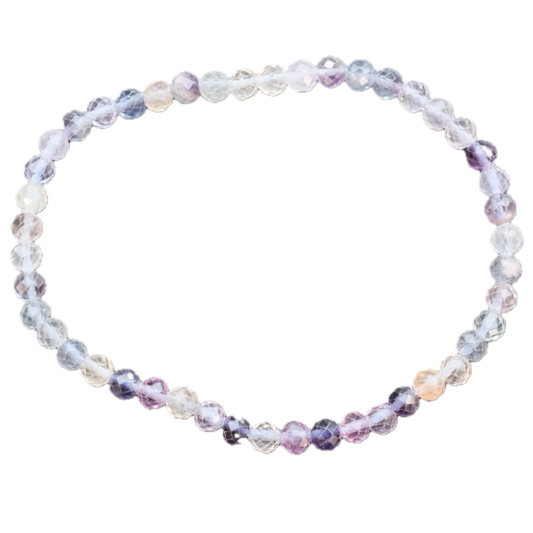 Fluorite Faceted Bracelet 4MM - Clarity, Balance & Spiritual Insight