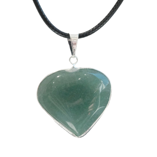 Green Aventurine Heart Pendant Necklace