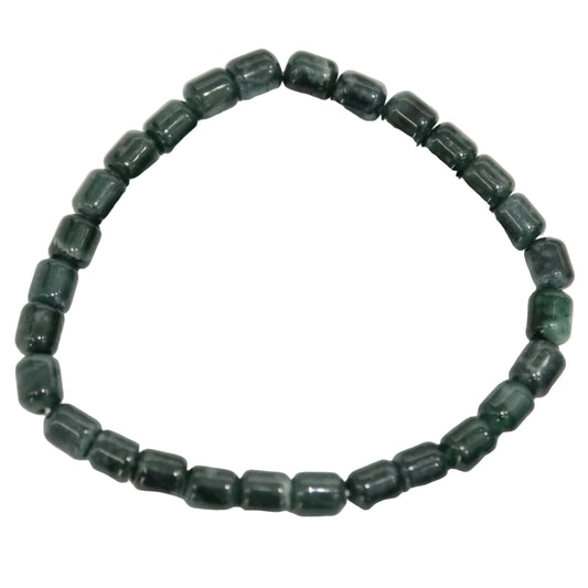 Jade Tube Bead Bracelet - Harmony, Prosperity & Well-Being