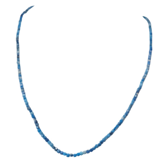 Lapis Lazuli 2mm Faceted Stone Necklace  - Wisdom, Truth & Protection