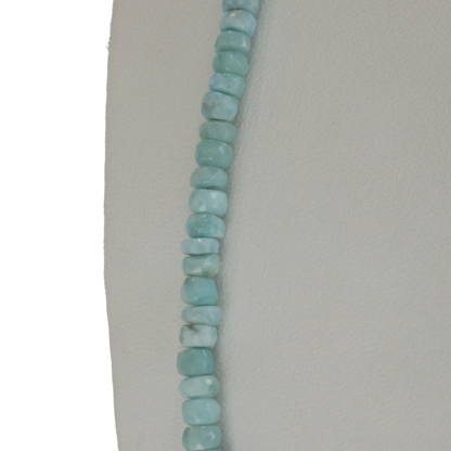 Larimar Faceted Bead Necklace - Serenity, Truth & Feminine Balance