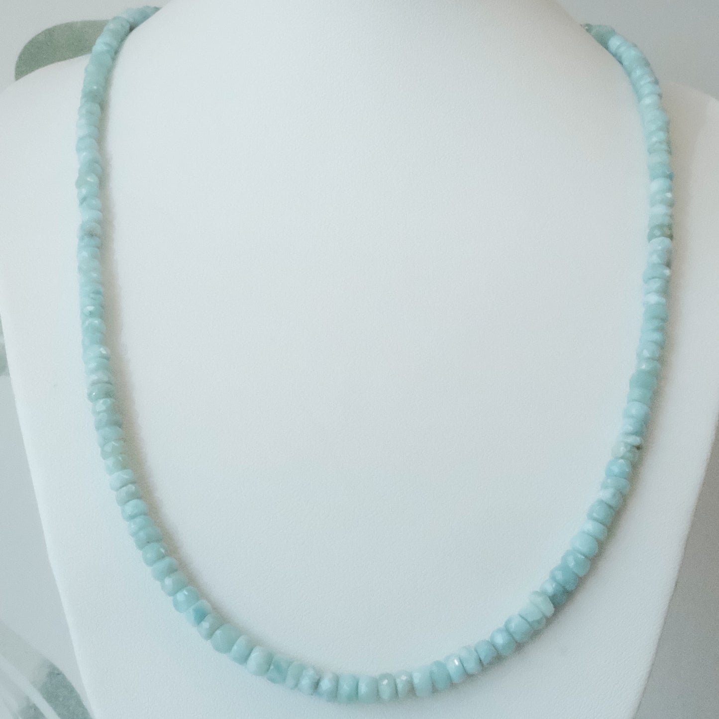 Larimar Faceted Bead Necklace - Serenity, Truth & Feminine Balance