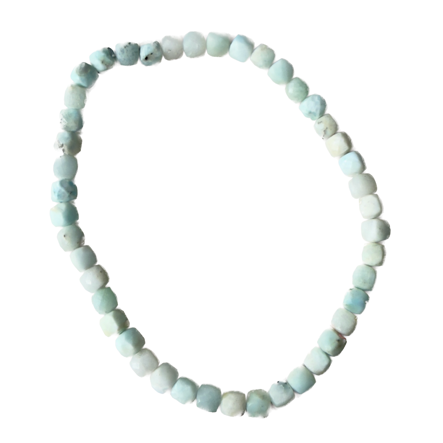 Larimar Faceted Faceted Cube Bracelet - Serenity, Truth & Feminine Balance