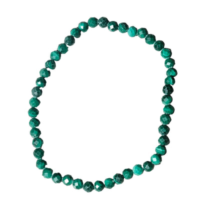 Malachite Faceted Bead Bracelet