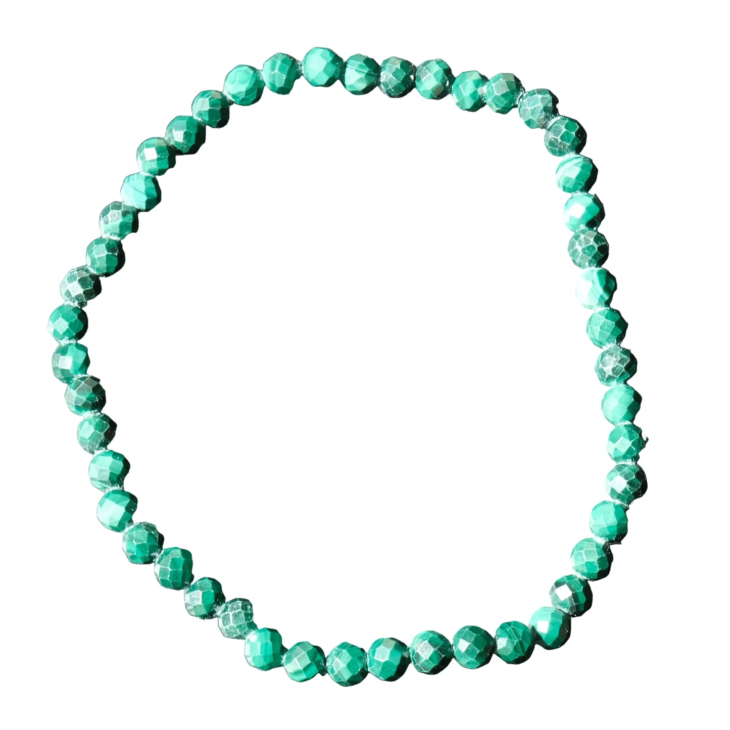 Malachite Faceted Bead Bracelet