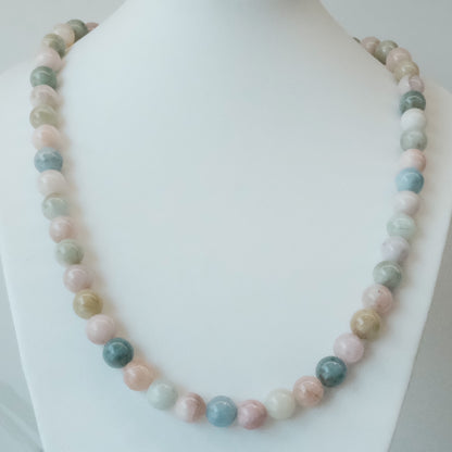 Morganite Beaded Necklace - Love, Healing & Compassion
