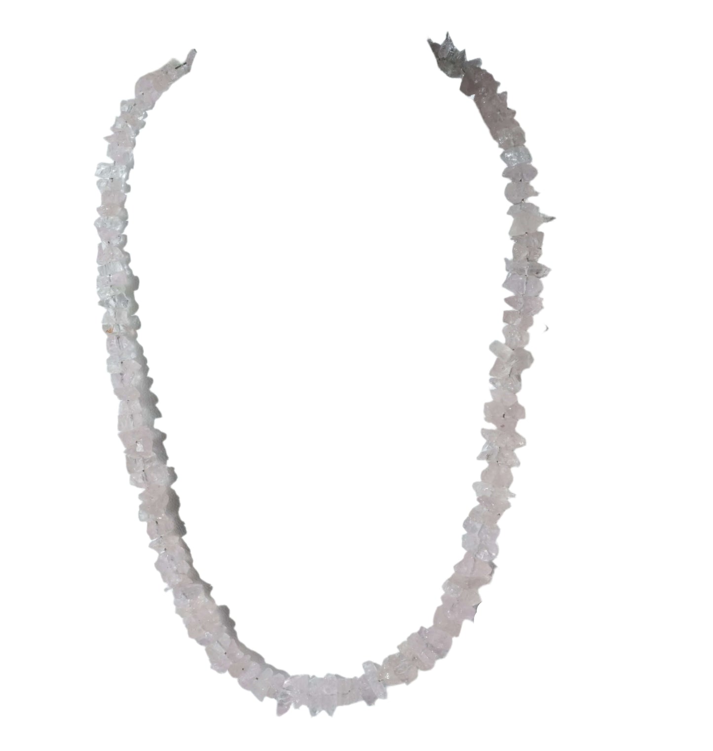 Rose Quartz Chip Necklace for self-confidence and love, healing properties, enhances self-acceptance and balances the heart.