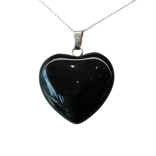 Black Obsidian Heart Pendant Small