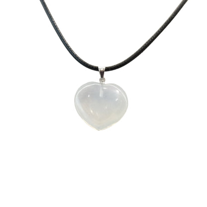 Opalite Heart Pendant Necklace