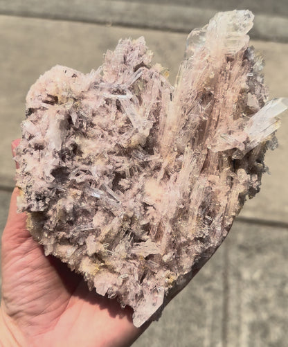 Pink Lemurian Quartz Cluster 590g