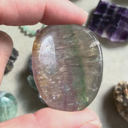 Fluorite Worry Stone - Clarity, Balance & Spiritual Insight