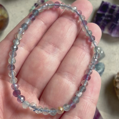 Fluorite Faceted Bracelet 4MM - Clarity, Balance & Spiritual Insight