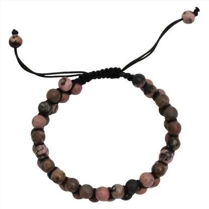 Rhodonite Double Row Adjustable Bracelet