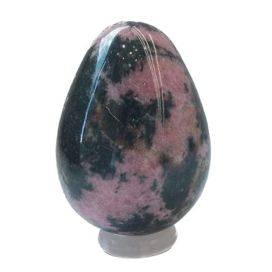 Rhodonite Egg 203g - Compassion & Emotional Harmony