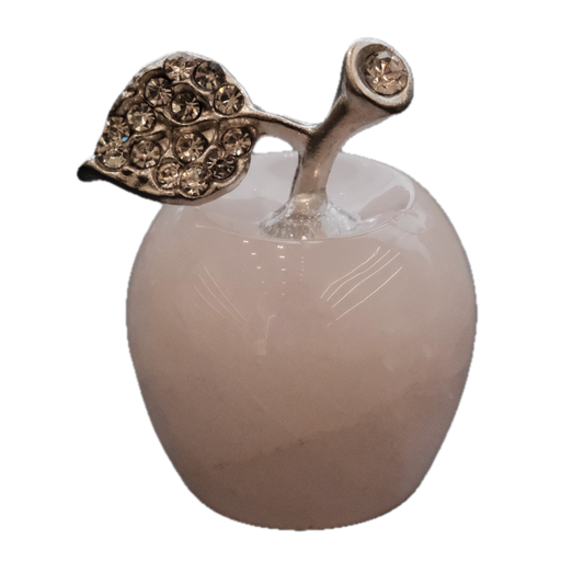 Rose Quartz Carved Apple 1" - Love, Healing & Inner Peace