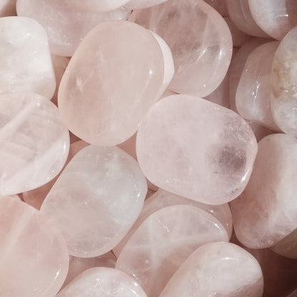 Rose Quartz Tumbled Flat Stone