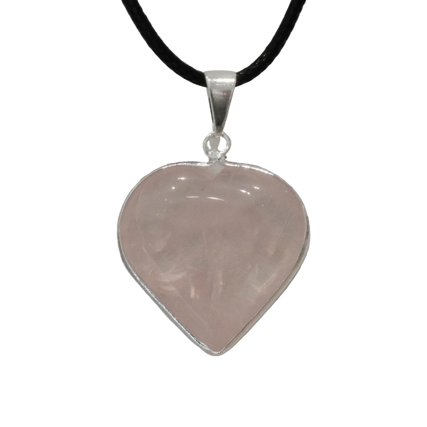 Rose Quartz Heart Pendant Necklace