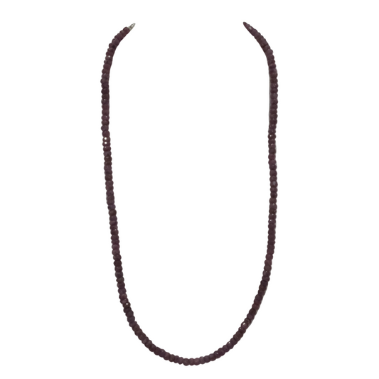 Ruby Faceted Necklace 4MM - Vitality, Courage & Inner Fire