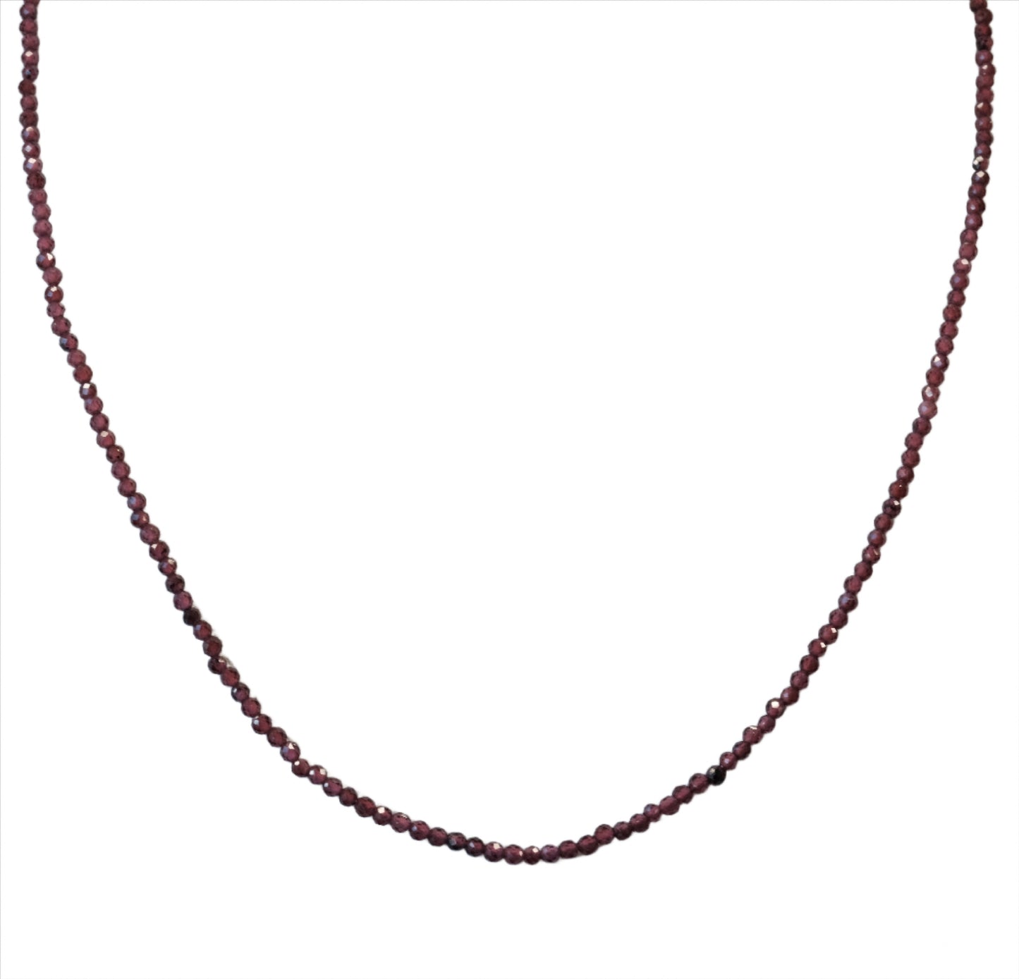 Ruby Faceted Necklace 2MM