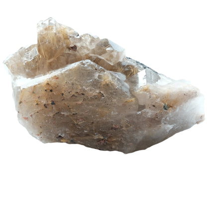 Rutilated Quartz Cluster 814g for spiritual cleansing and energy, eliminates negativity, boosts mood, aids transitions, and protects aura.