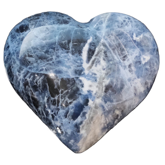 Sodalite Heart 155g - Clarity, Calm & Confident Expression