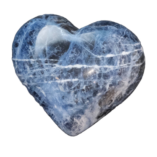 Sodalite Heart 197g - Clarity, Calm & Confident Expression