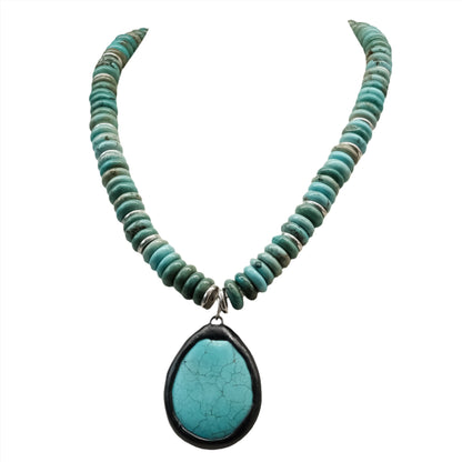 Turquoise Necklace with Turquoise Drop