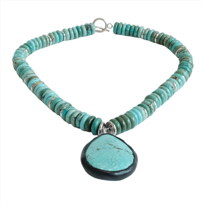 Turquoise Necklace with Turquoise Drop