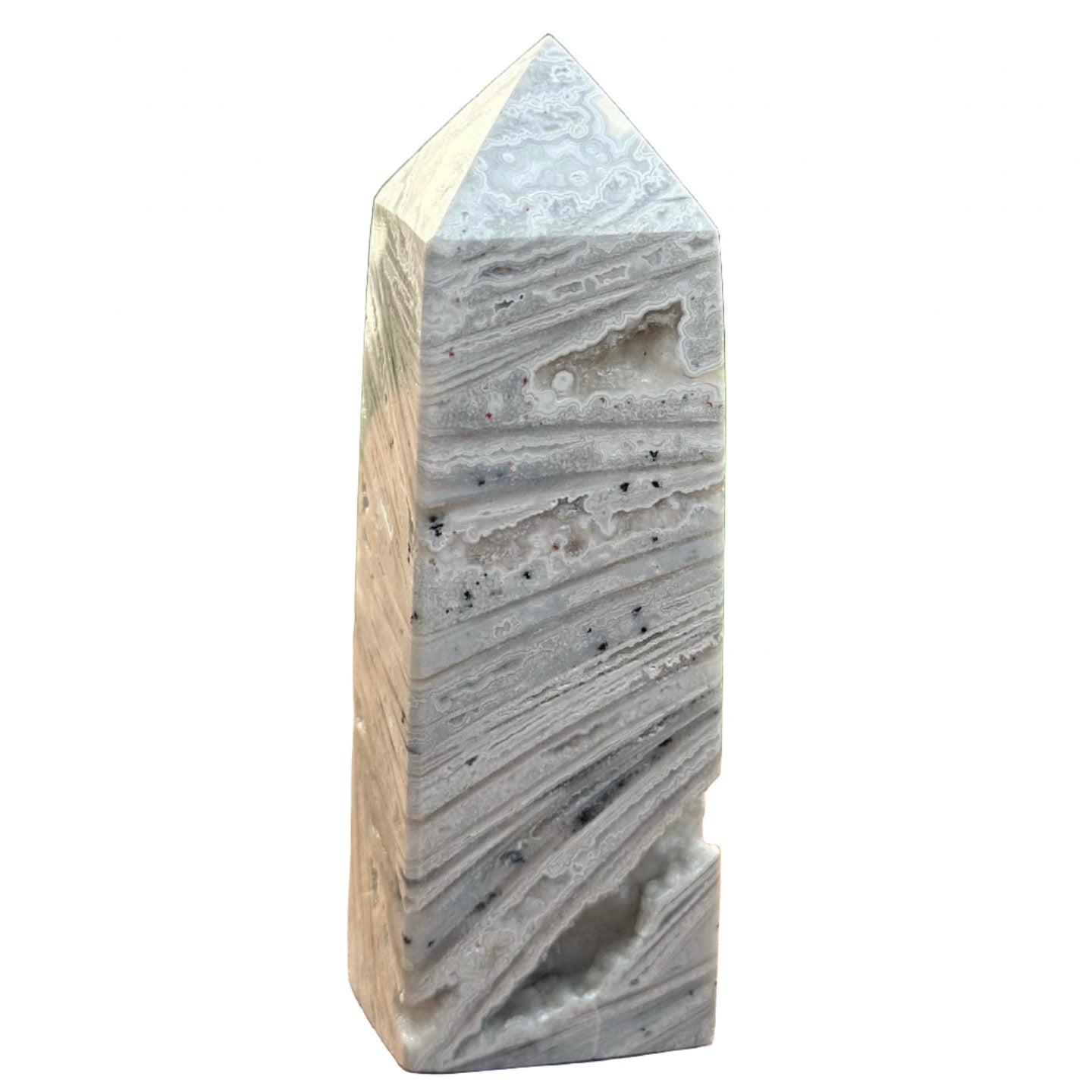White Lace Agate Tower