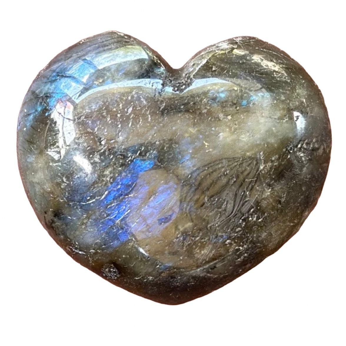 Labradorite Puff Heart