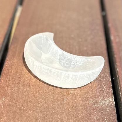 Selenite Moon Bowl 