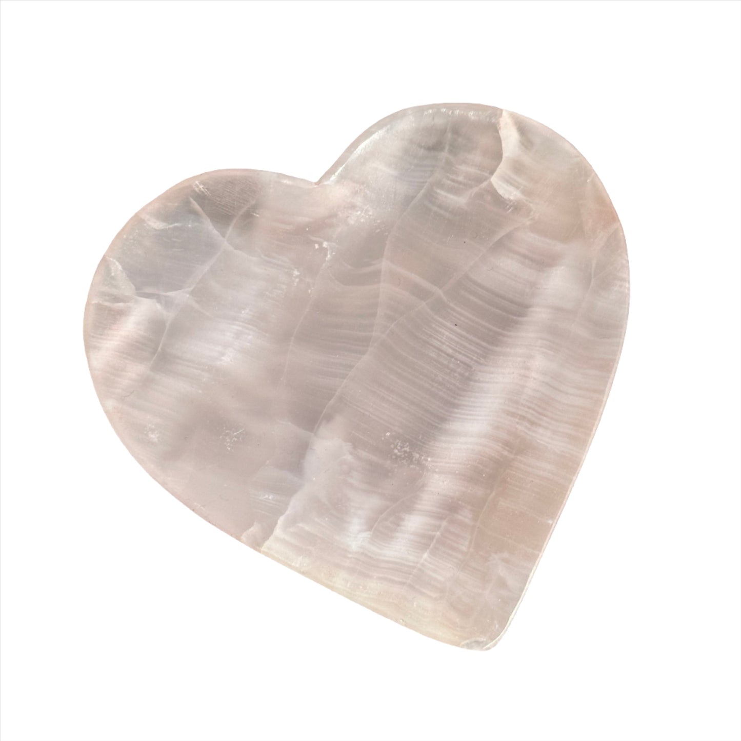 Pink Calcite Plate - Heart